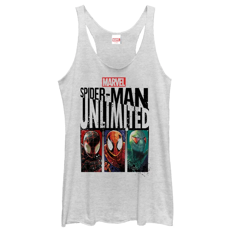 Women's Marvel Spider-Man Unlimited Trio Racerback Tank Top striped tank top