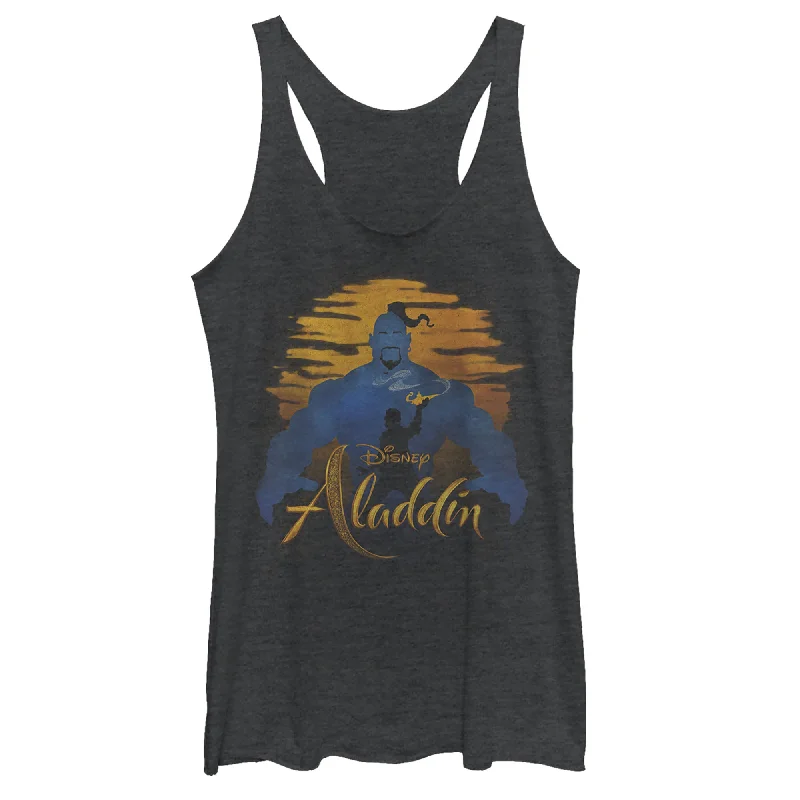 Women's Aladdin Vintage Genie Sunset Racerback Tank Top cutout tank top