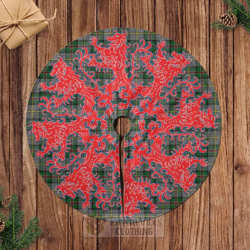Dinwiddie Tartan Christmas Tree Skirt Lion Rampant Style chiffon skirt airy