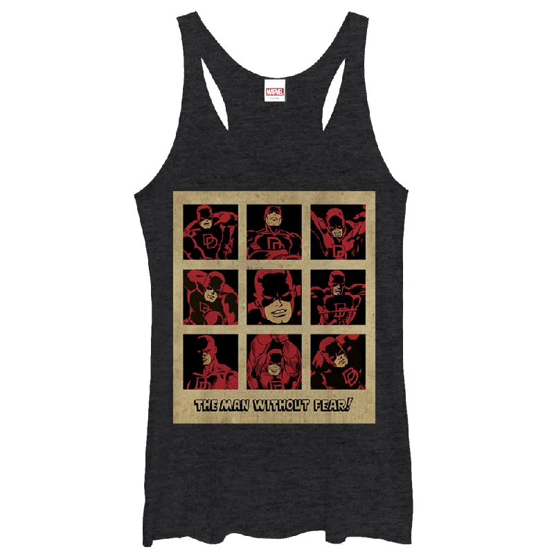 Women's Marvel Daredevil Classic Man Without Fear Racerback Tank Top bright tank top