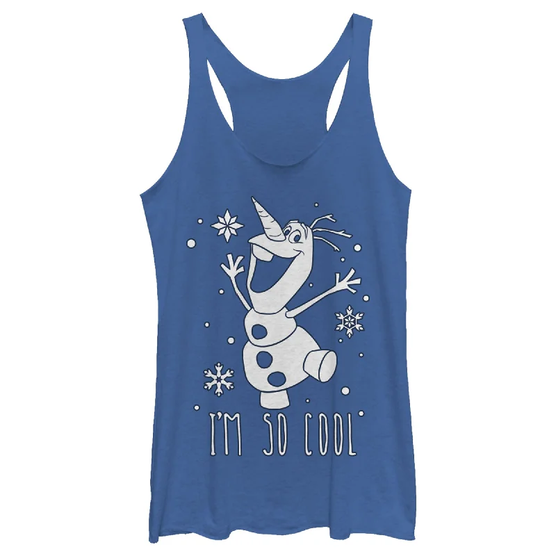 Women's Frozen Olaf So Cool Racerback Tank Top summer tank top