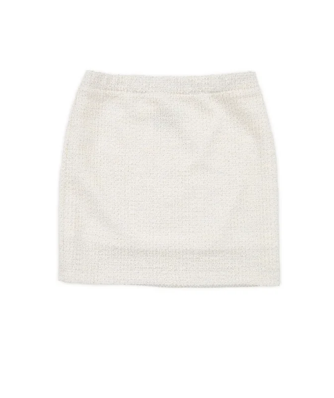 By Debra Girls Tara Ivory Boucle Straight Skirt athletic skirt fit
