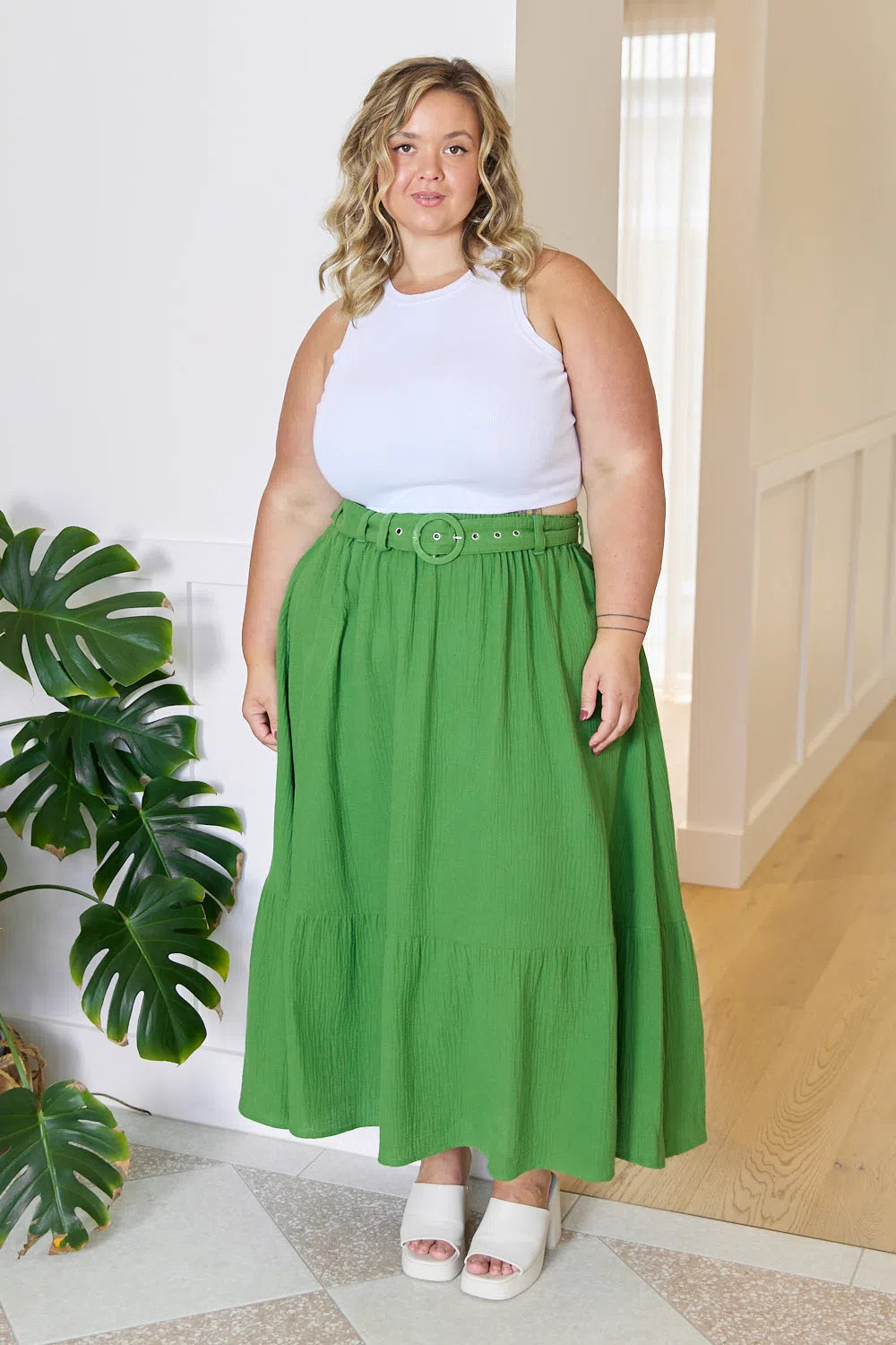 Indiana Skirt - Cactus cashmere skirt plush