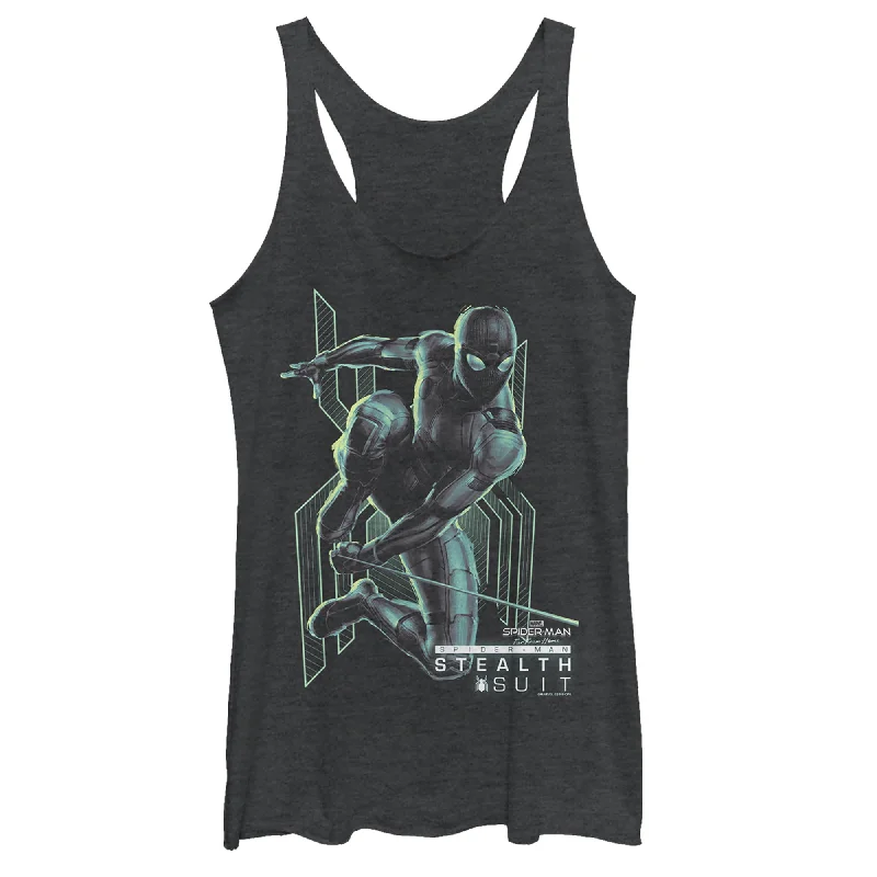 Women's Marvel Spider-Man: Far From Home Stealth Hero Racerback Tank Top gym tank top