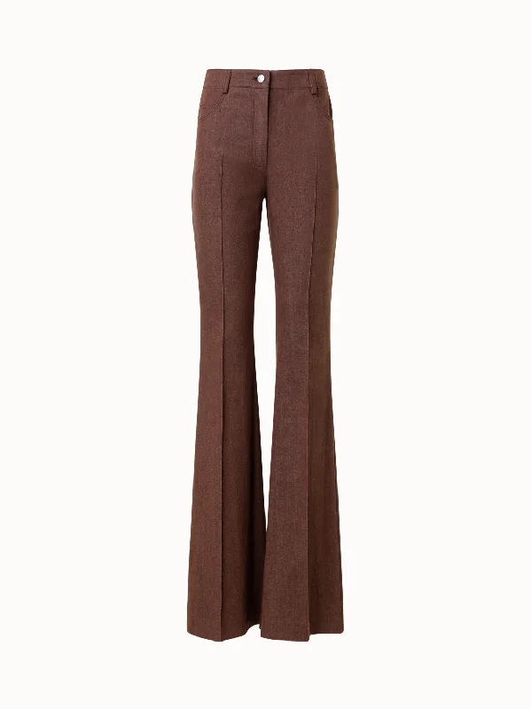 Cotton Stretch Denim Bootcut Pants Classic Bootcut Trousers