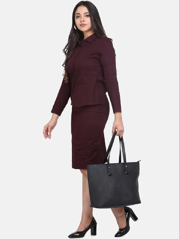 Straight Skirt- Burgundy velvet skirt glossy