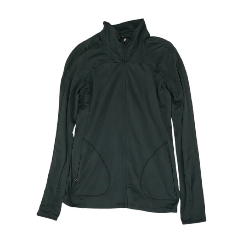 Black Solid Active Jacket Nylon Jacket Polyester Jacket Spandex Jacket