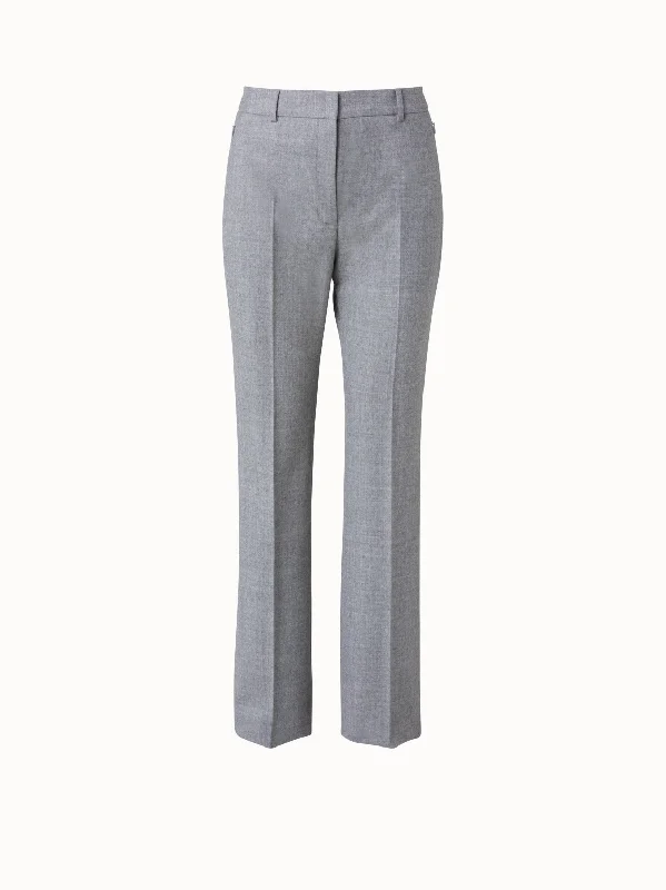 Wool Stretch Flannel Bootcut Pants Fashionable Track Pants