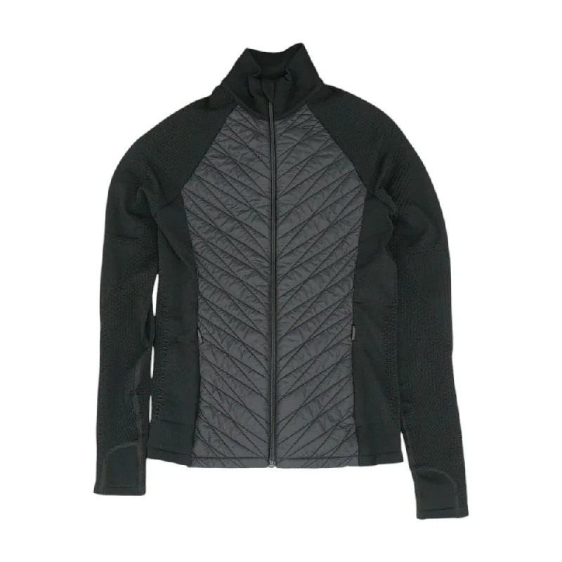 Black Solid Lightweight Jacket Knit Jacket Woven Jacket Fleece Jacket