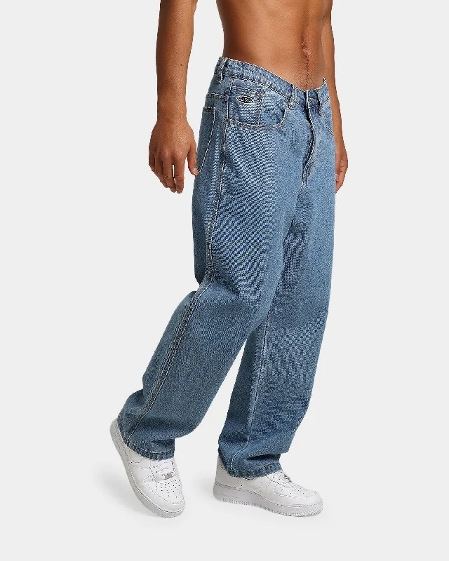 X-Large Bull Denim 91 Pants Mid Blue Trendy Velvet Pants