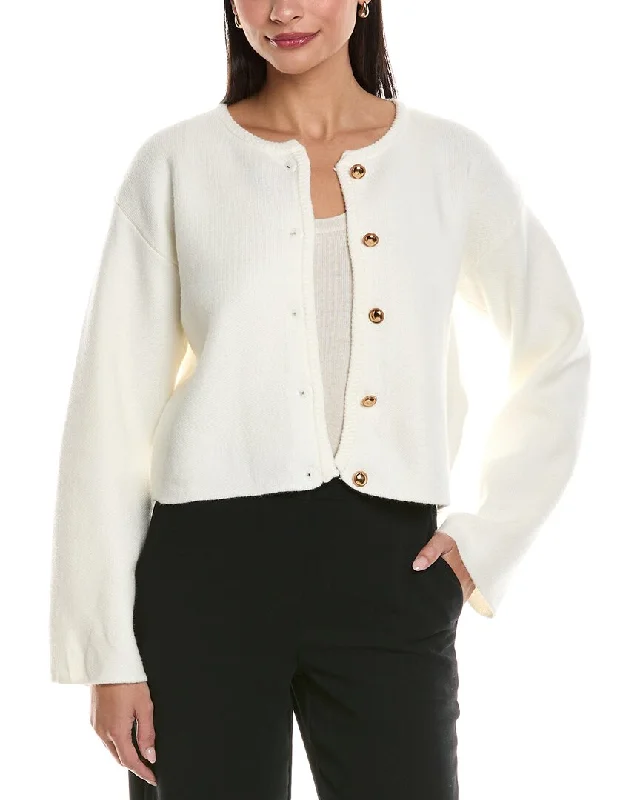 ANNA KAY Swifties Cashmere-Blend Cardigan Boat Neck Shawl Collar Notched Collar