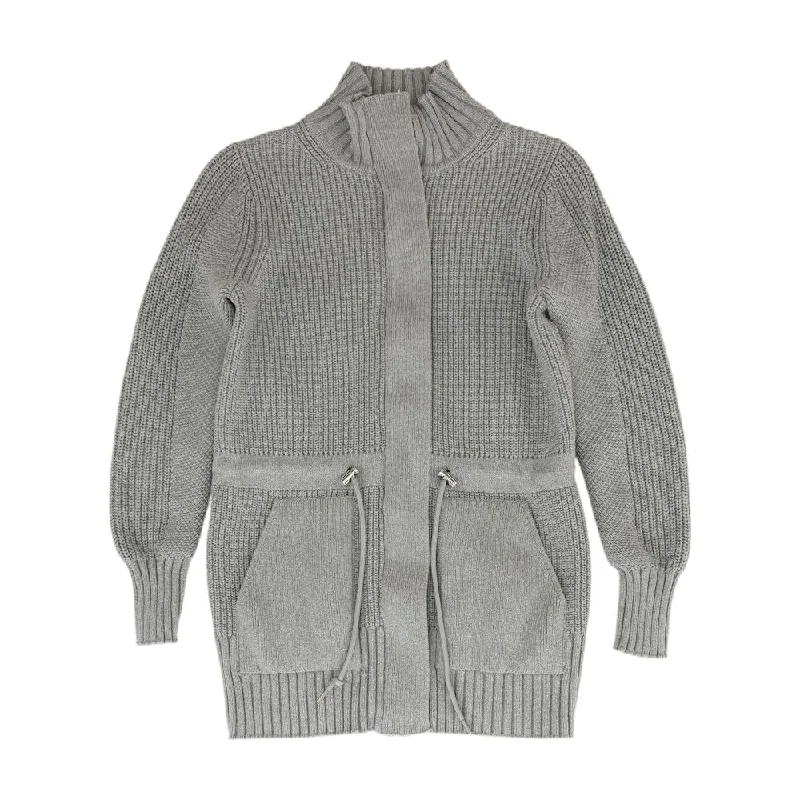 Gray Solid Lightweight Jacket Bomber Jacket Anorak Windbreaker