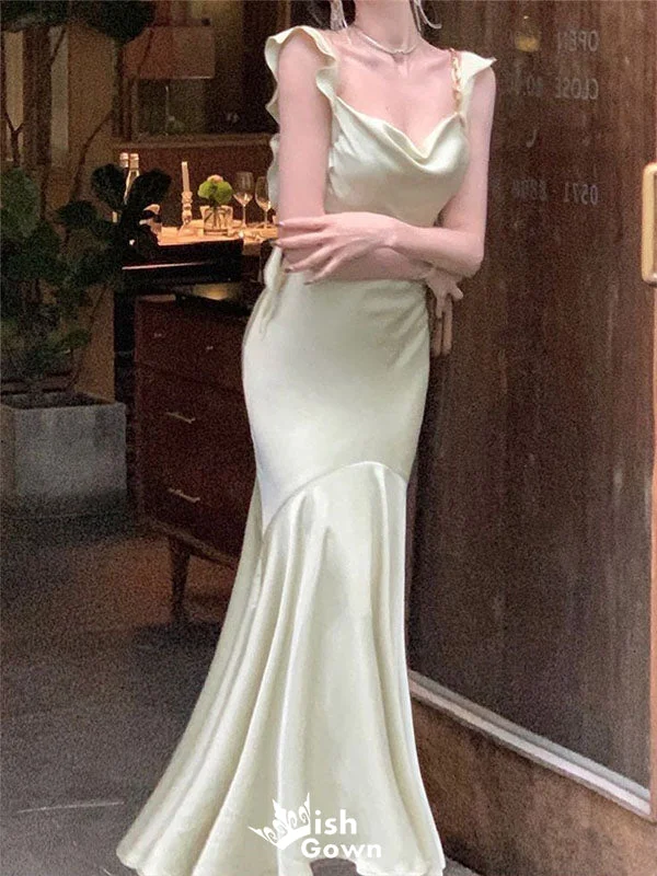 Stylish Simple Sheath Long Party Dress Prom Dresses,WGP998 Tunics Satin smooth