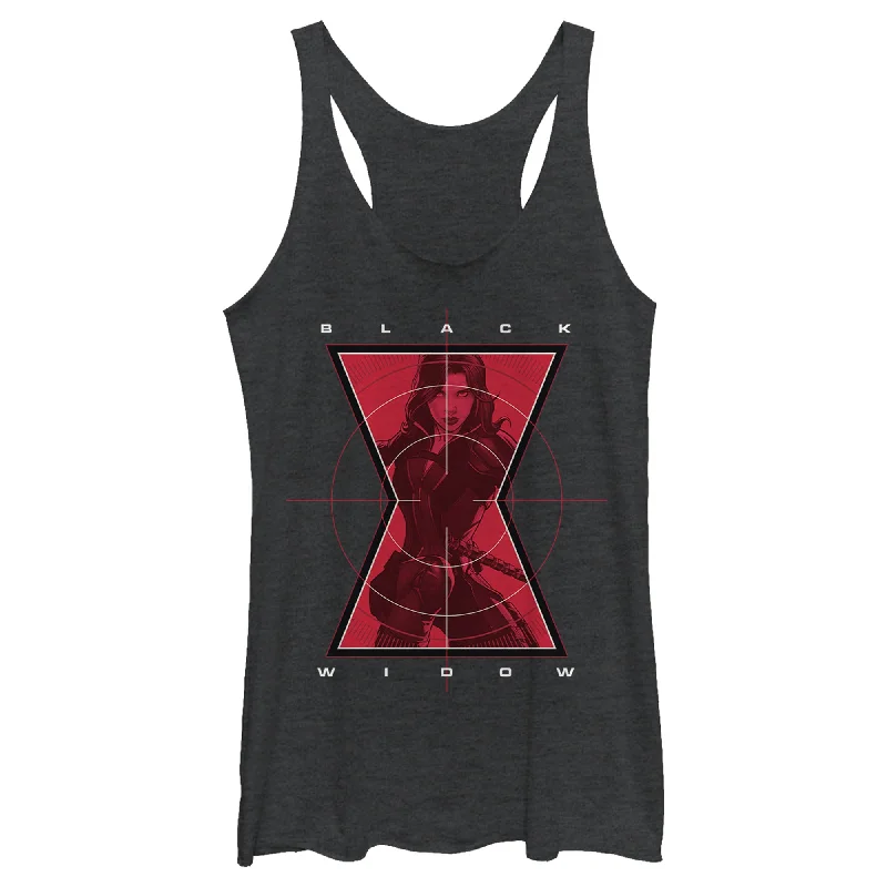 Women's Marvel Black Widow Hero Target Racerback Tank Top vintage tank top