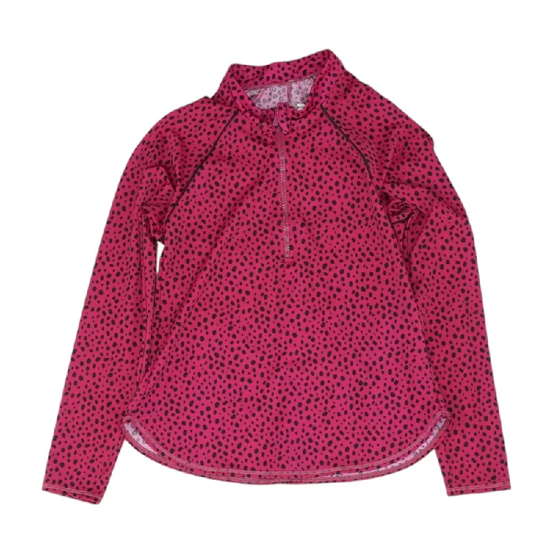 Magenta Polka Dot Active Jacket Front Pockets Side Pockets Patch Pockets