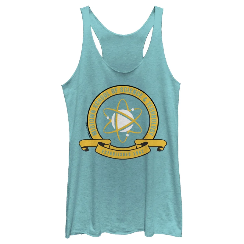 Women's Marvel Spider-Man Homecoming Midtown School Crest Racerback Tank Top bold tank top