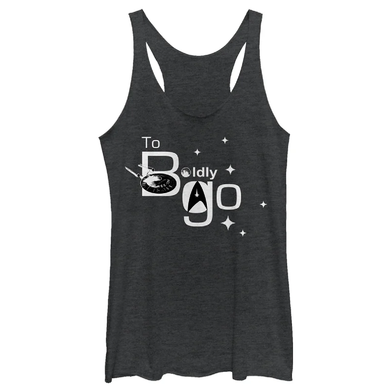 Women's Star Trek: The Original Series To Boldly Go Shine Racerback Tank Top lounge tank top
