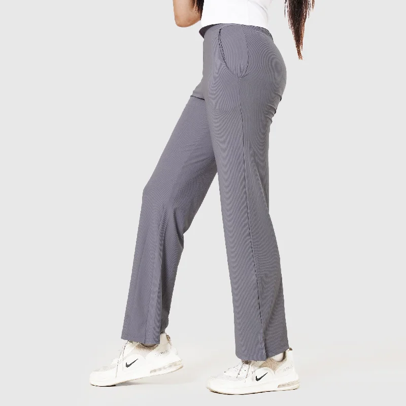 Tf-Grey Everyday Exclusive Ribbed Pants Lightweight Linen Pants