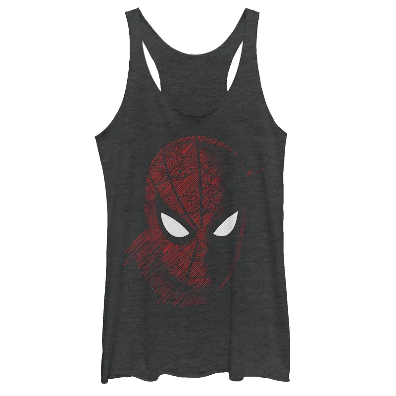 Women's Marvel Spider-Man: Far From Home Tech Pattern Racerback Tank Top relaxed fit tank