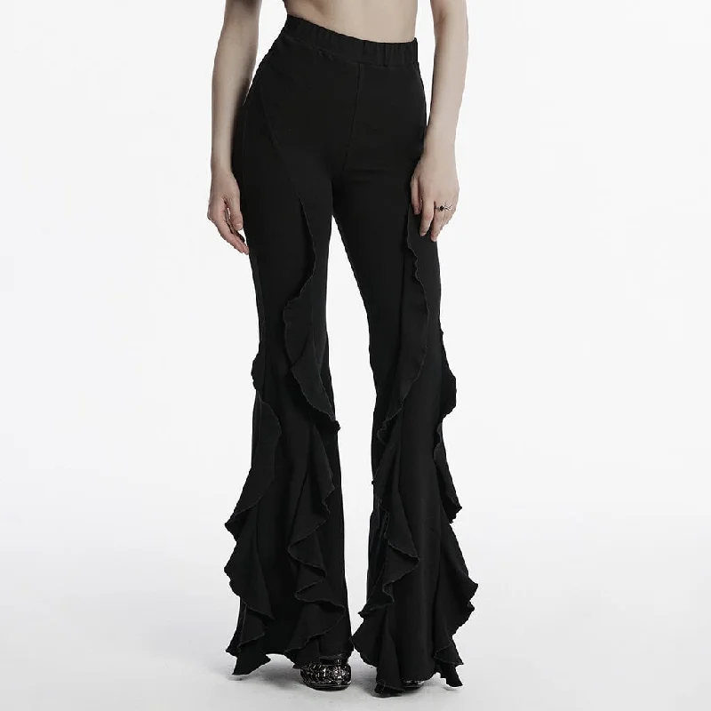 Women's Gothic Flared Flared Pants Modern Bootcut Pants