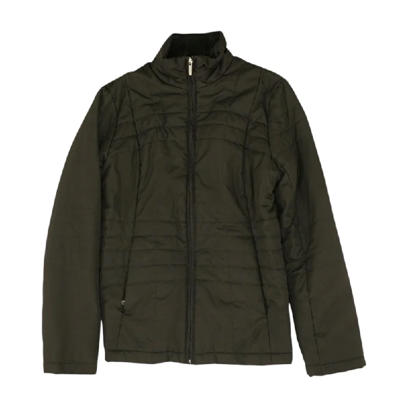 Beige Solid Puffer Jacket Oversized Jacket Tailored Jacket Straight Jacket