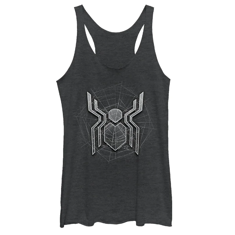 Women's Marvel Spider-Man: Far From Home Ghostly Logo Racerback Tank Top athletic tank top