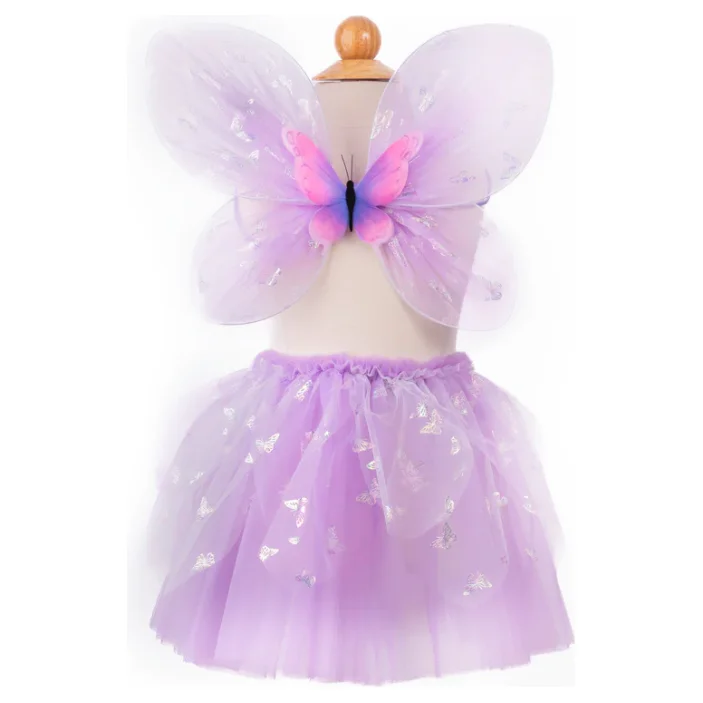 Flutter butterfly Skirt and Wings satin skirt smooth