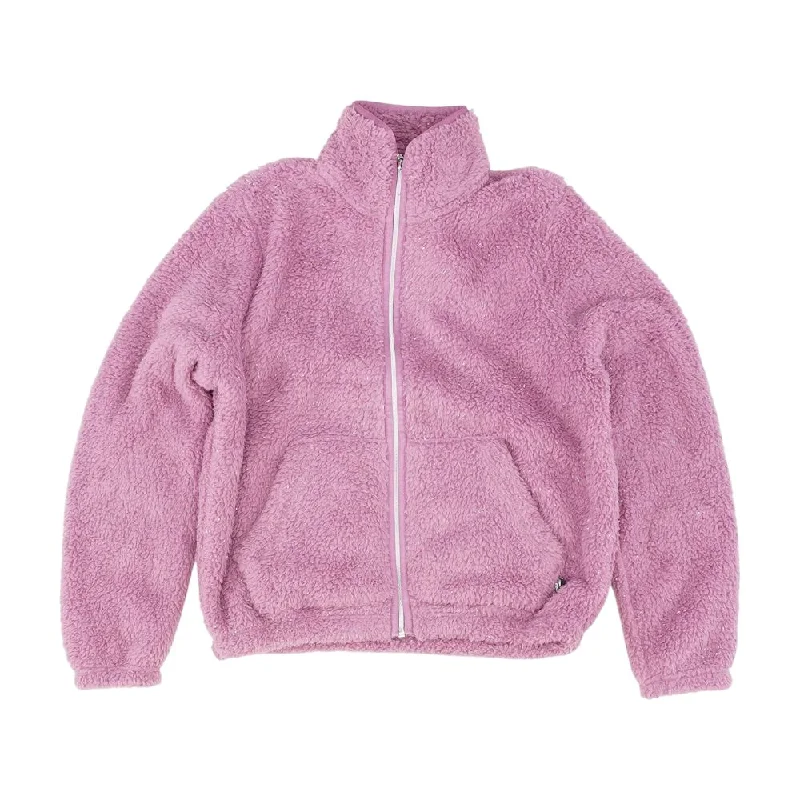 Pink Solid Lightweight Jacket Fleece Jacket Down Jacket Parka