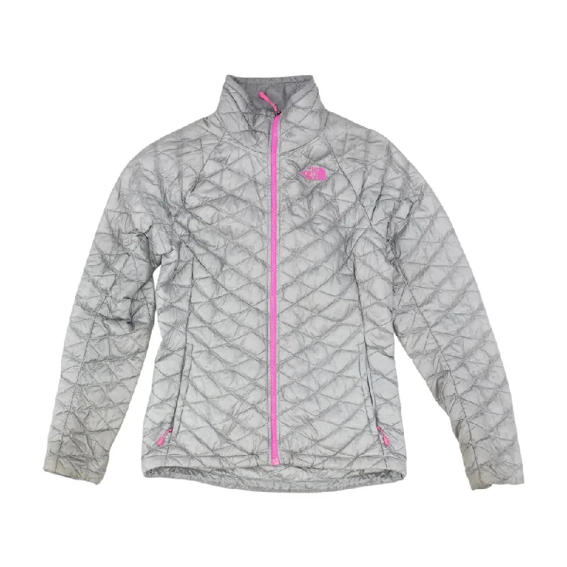 Gray Solid Jacket Quilted Jacket Puffer Jacket Insulated Jacket