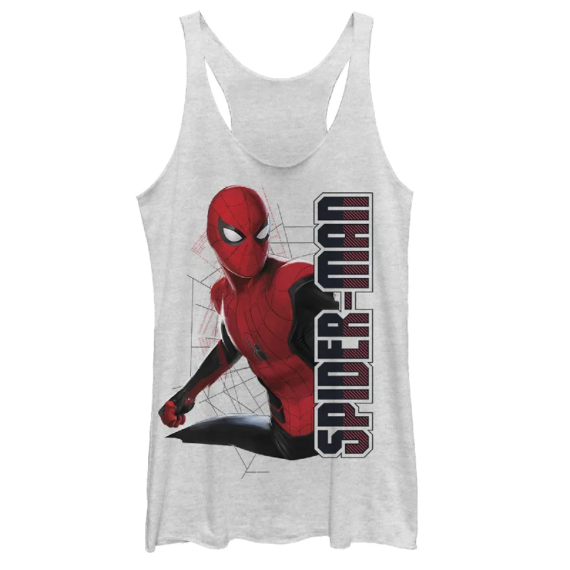 Women's Marvel Spider-Man: Far From Home Web Coordinates Racerback Tank Top cropped tank top