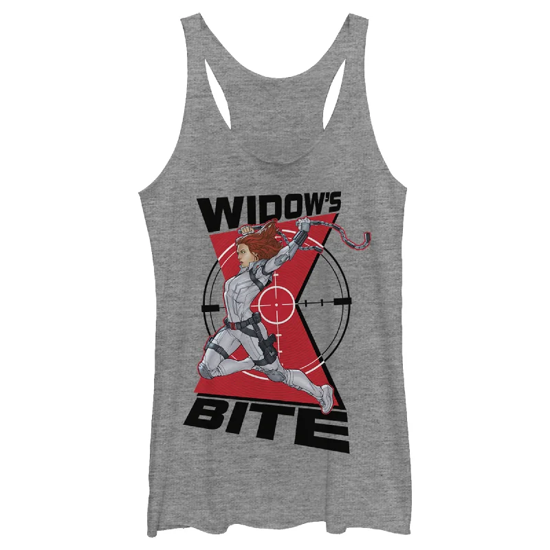 Women's Marvel Black Widow in the Crosshairs Racerback Tank Top sequin tank top