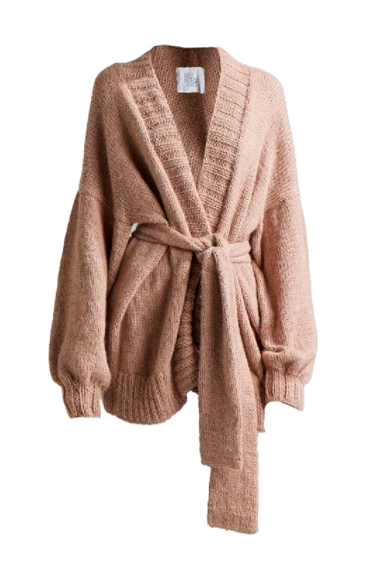 DEMOISELLE OVERSIZED BELTED CARDIGAN Lightweight Heavyweight Midweight