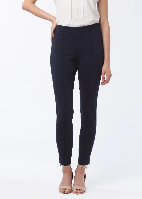 Gregg Skinny Ankle Pant Navy Ponte Classic Straight Pants