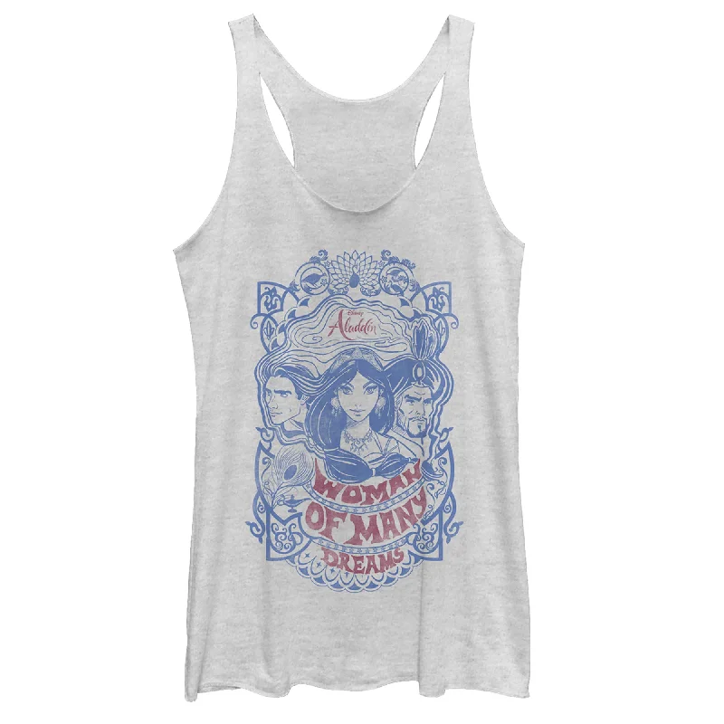 Women's Aladdin Vintage Dream Characters Racerback Tank Top gym tank top