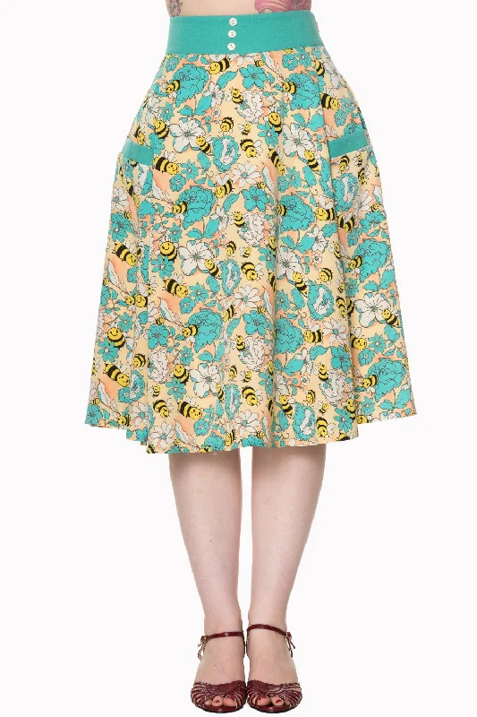 Banned Apparel - Watching The Skies Midi Skirt denim skirt stylish