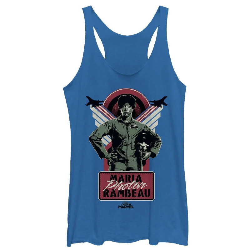Women's Marvel Captain Marvel Best Friend Maria Racerback Tank Top relaxed fit tank