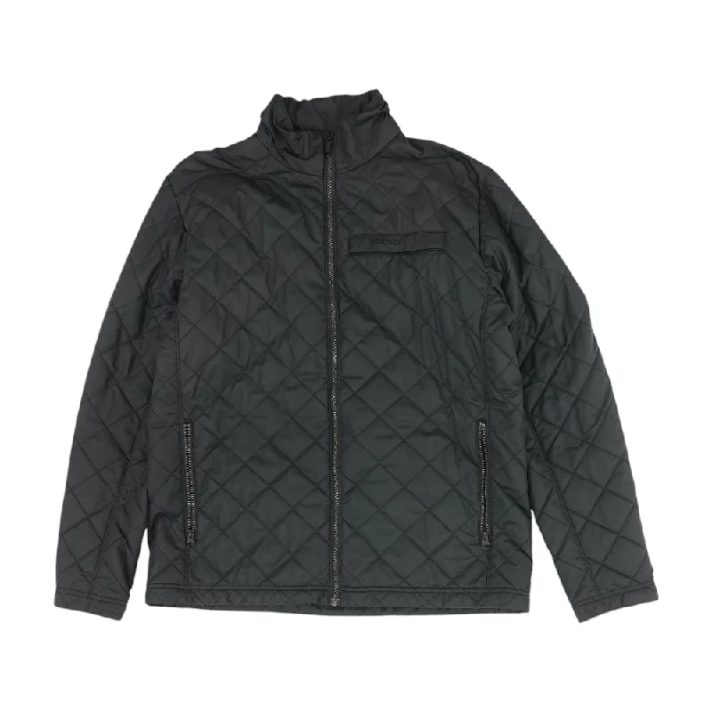 Black Solid Ski Jacket Welt Pockets Slit Pockets Flap Pockets