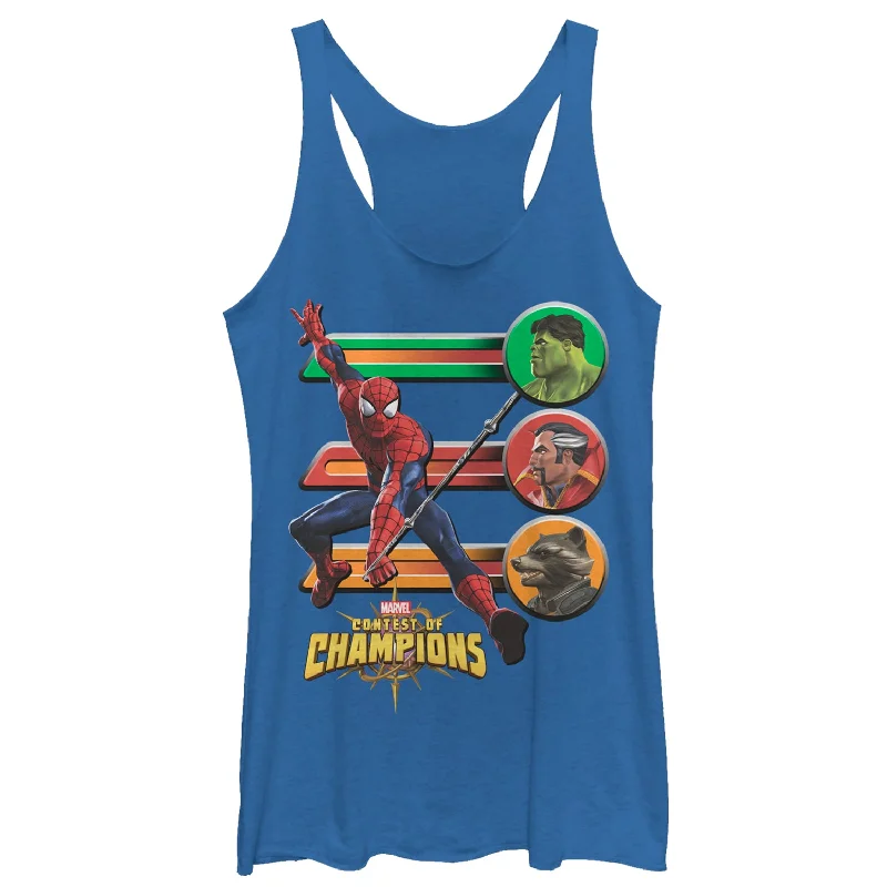Women's Marvel Contest of Champions Spider-Man Battle Racerback Tank Top boho tank top