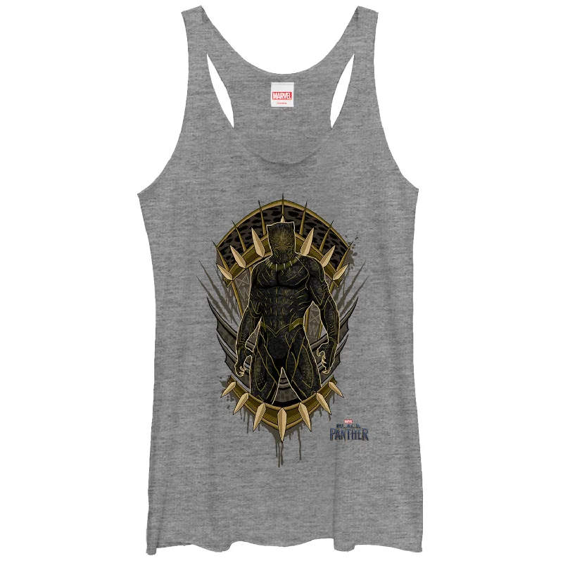 Women's Marvel Black Panther 2018 Claw Crest Racerback Tank Top soft tank top