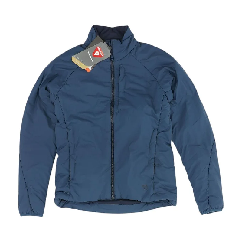 Navy Solid Ski Jacket Denim Jacket Leather Jacket Suede Jacket