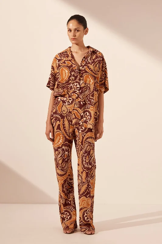 ZAHRA SILK BIAS CUT PANT Lightweight Jogger Pants