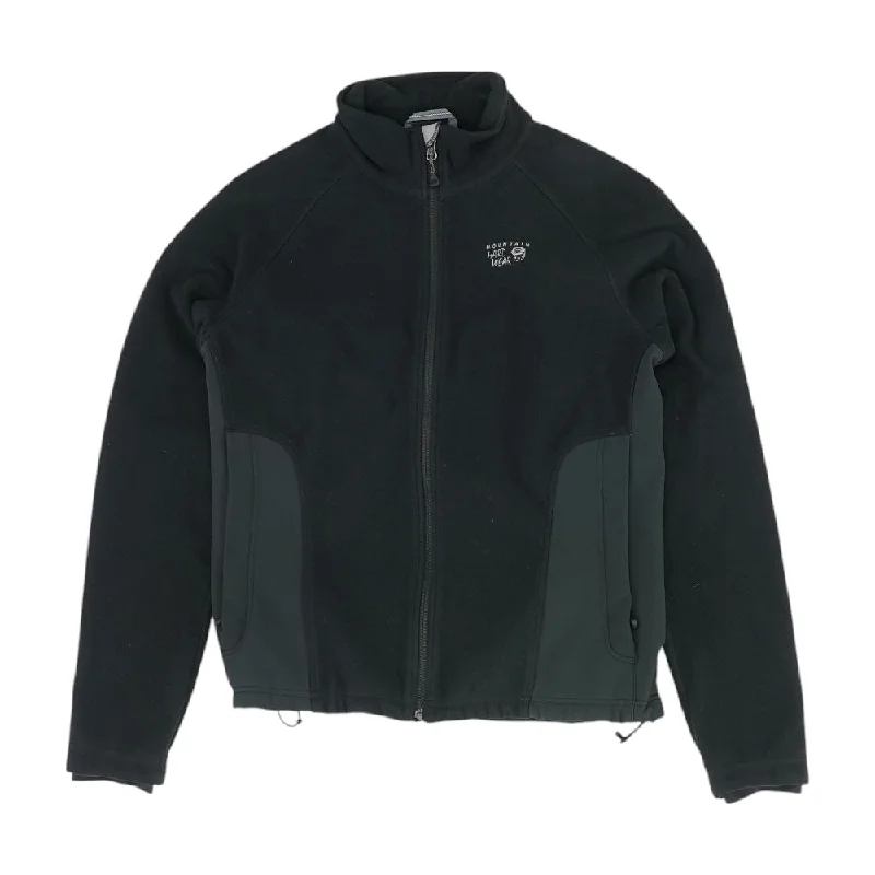 Black Solid Ski Jacket Notch Collar Jacket Peter Pan Collar Jacket Cowl Neck Jacket