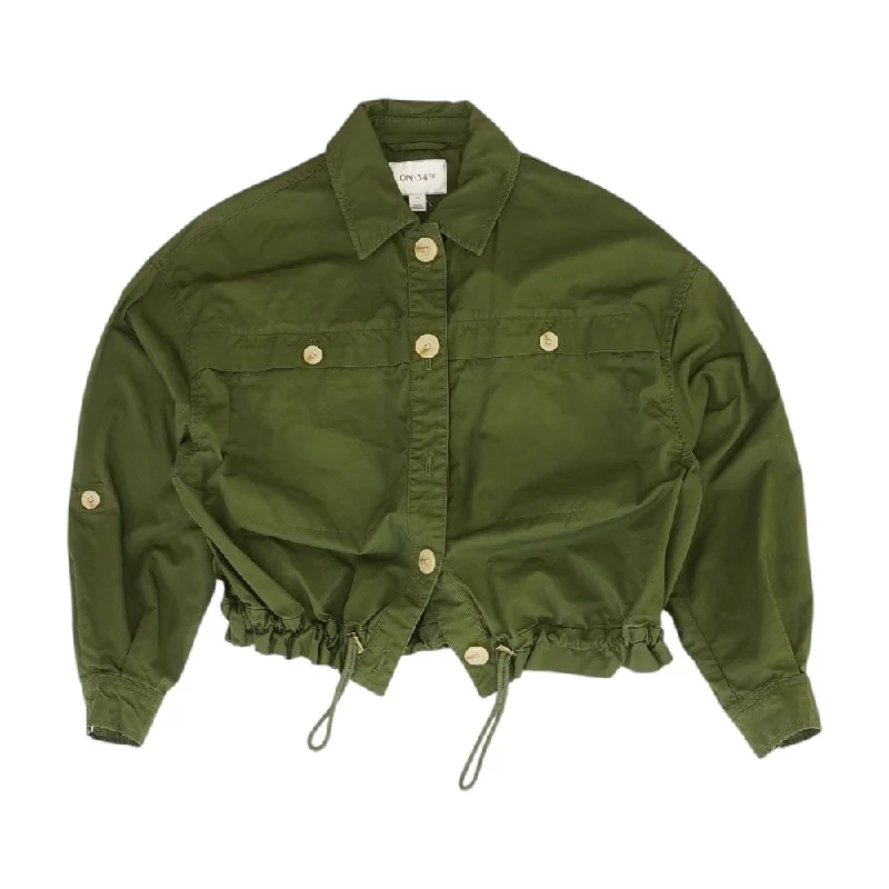 Green Solid Lightweight Jacket Faux Fur Jacket Real Fur Jacket Shearling Jacket