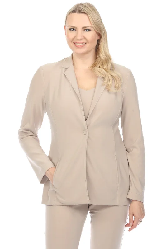 Joseph Ribkoff Dune Notch Collar Long Sleeve Blazer Jacket 241109 Lace Jacket Ribbed Jacket Sequined Jacket