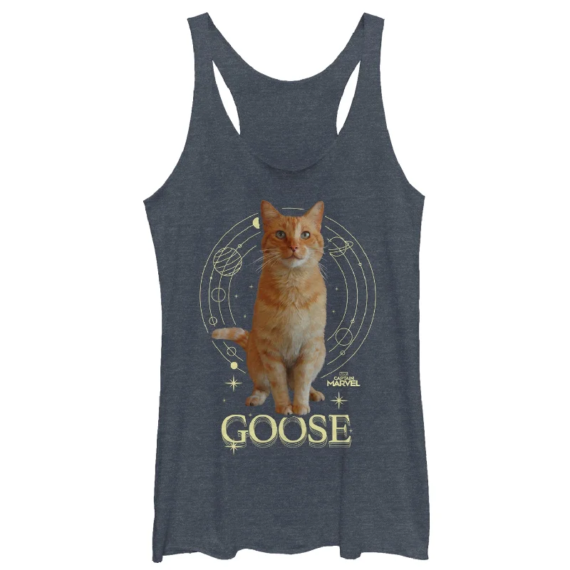 Women's Marvel Captain Marvel Goose Center of Universe Racerback Tank Top modal blend tank