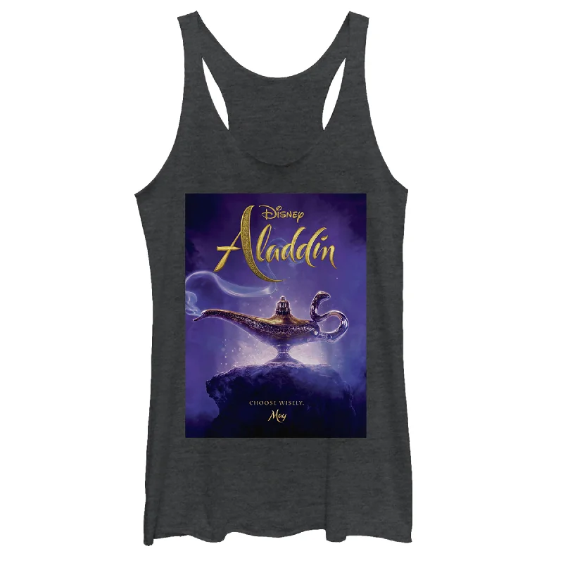 Women's Aladdin Movie Poster Magic Racerback Tank Top cozy tank top