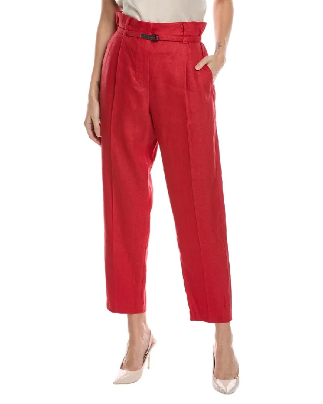 Brunello Cucinelli Linen-Blend Pant Casual Yoga Pants