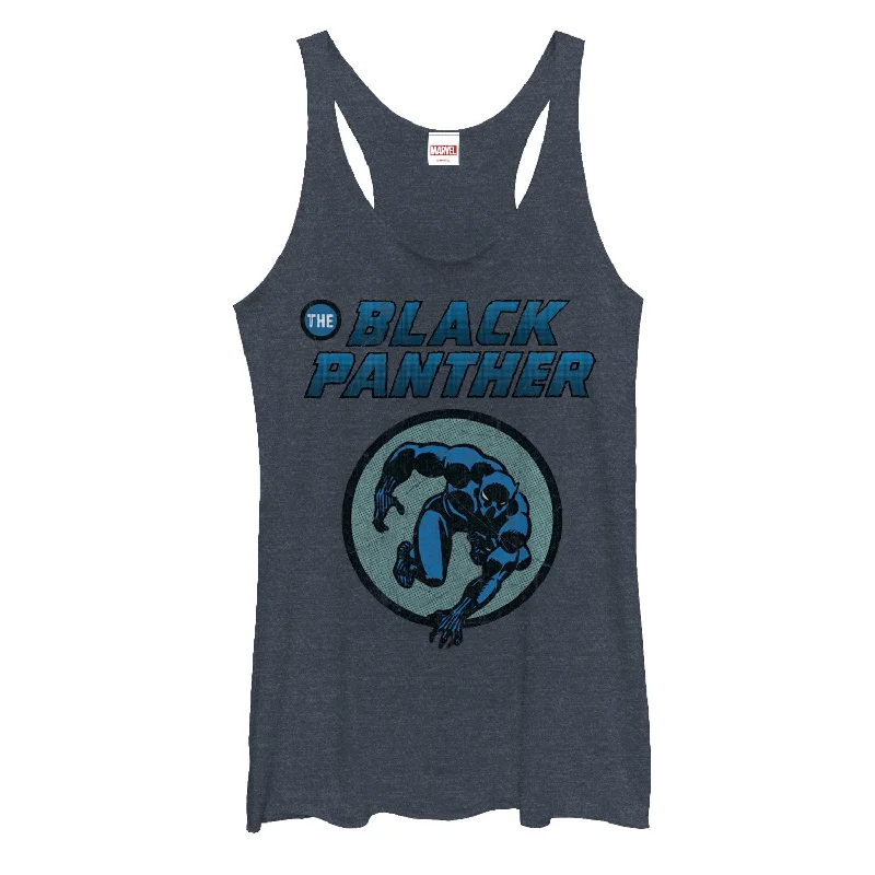 Women's Marvel Black Panther Leap Racerback Tank Top graphic tank top