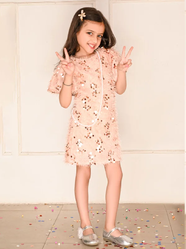 Sequin Short Sleeves Sheath Party Dress Tunics Cozy comfortable