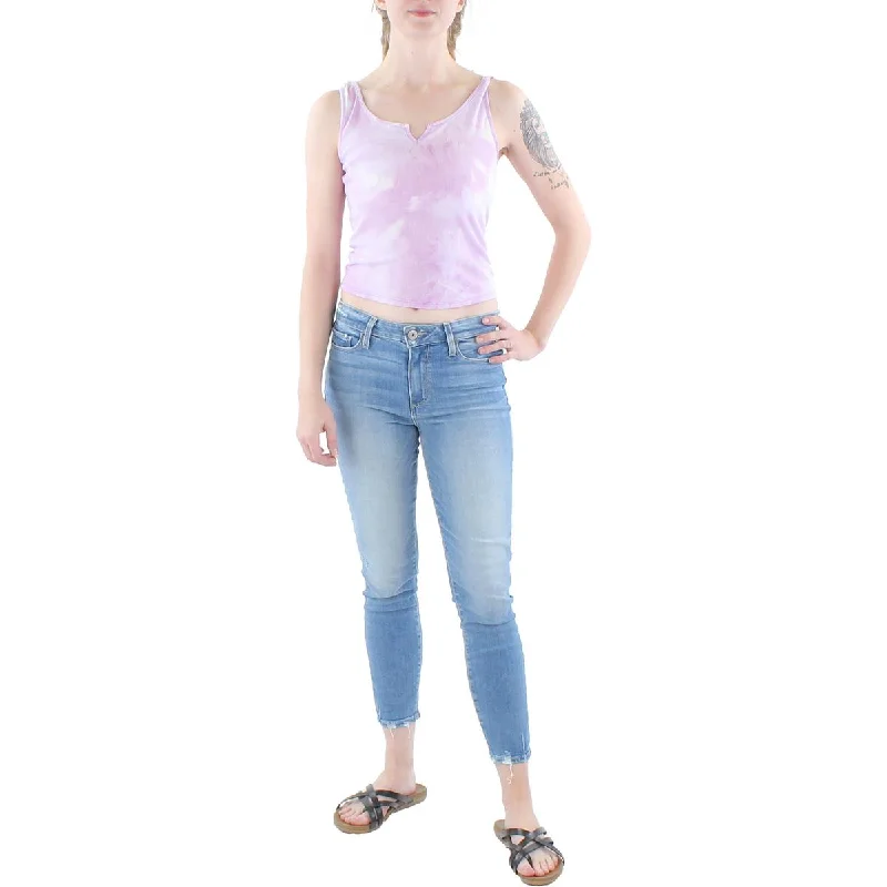 Hippie Rose Womens Tie-Dye Ribbed Tank Top flirty tank top